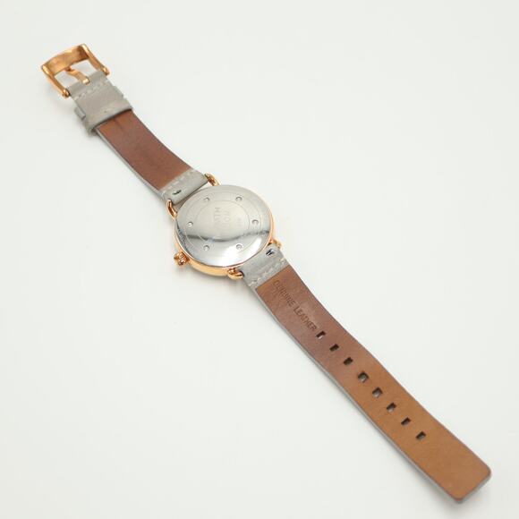 MVMT By Movado Bloom Women Rose Gold 36mm Watch Gray Leather Strap w New Battery - Picture 13 of 14
